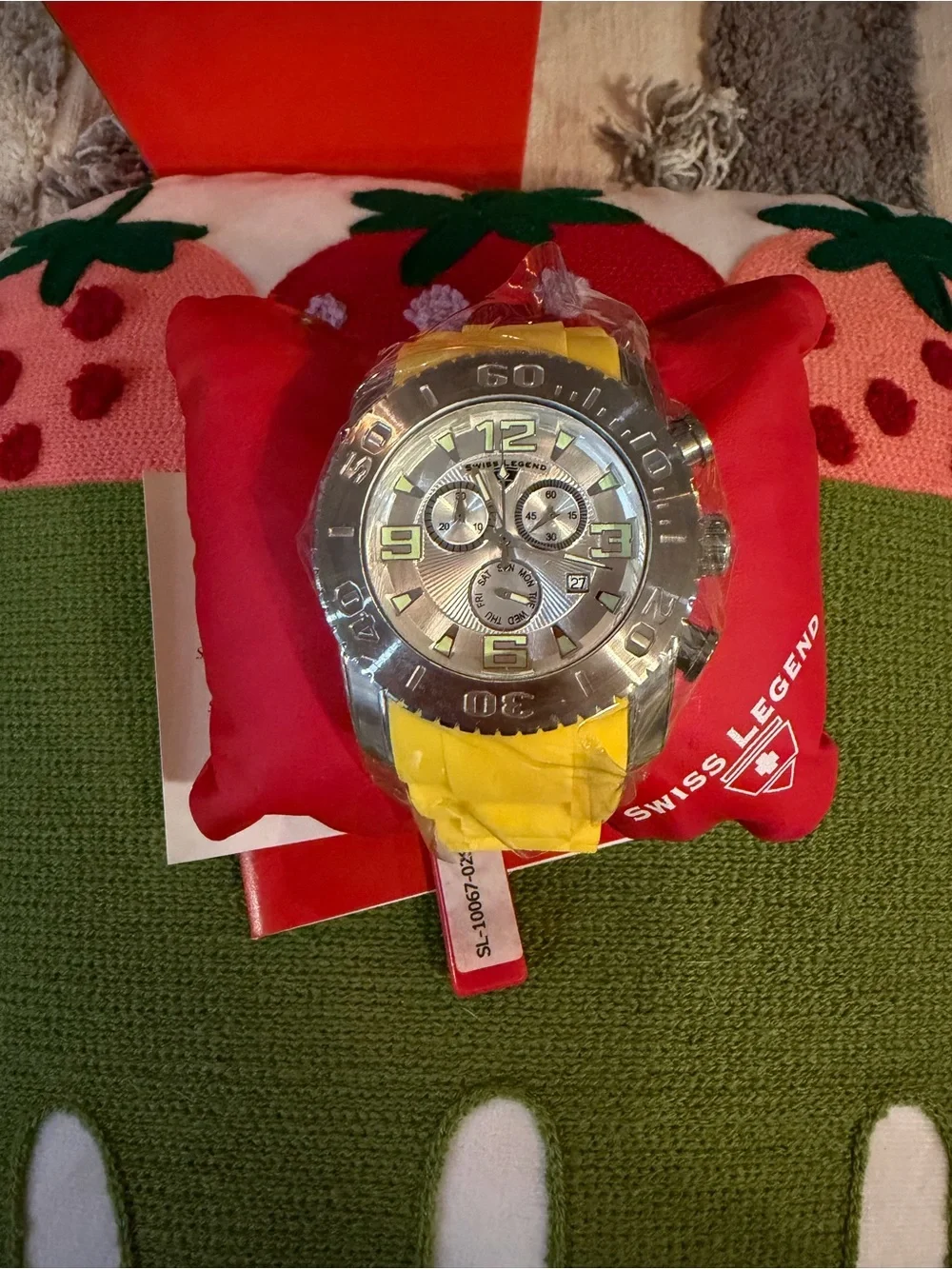 Swiss Legend Commande  Men's Chronograph Watch with Yellow Strap/Silver